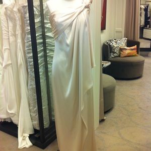 St. John Champagne Silk Evening Gown